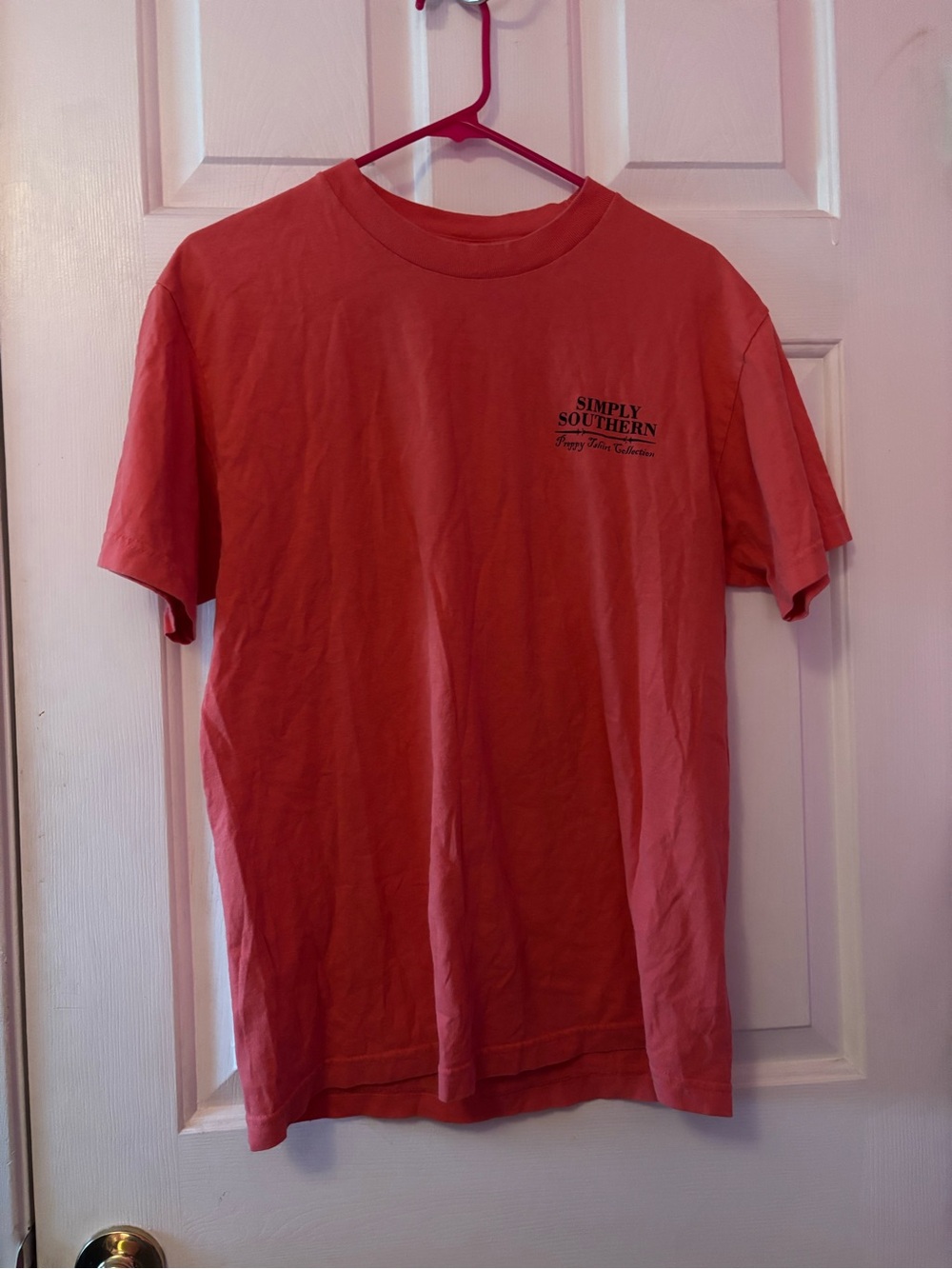 Simply Southern Bows & Boots Southern Nights Graphic Tee Coral Pink